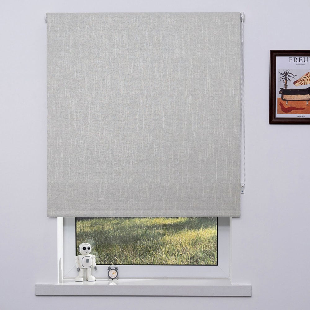 Textured Blackout Blind - Linen / 90cm Image 1