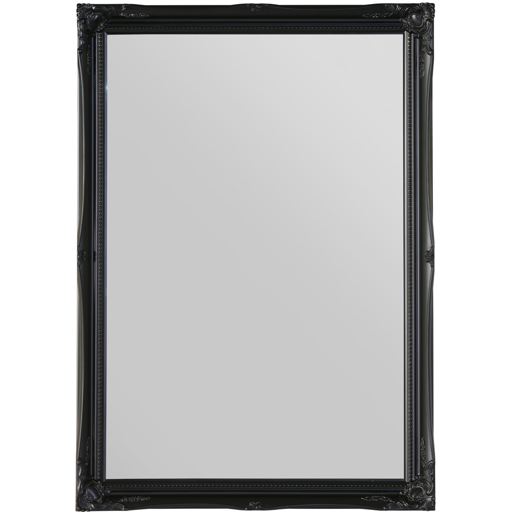 MirrorOutlet Fraser Black Beaded Wall Mirror 102 x 72cm Image 1