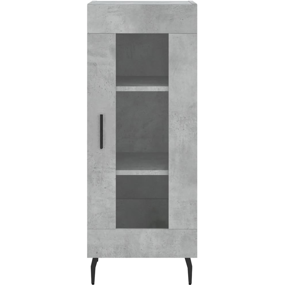 vidaXL Single Glass Door Concrete Grey Wooden Sideboard Image 2