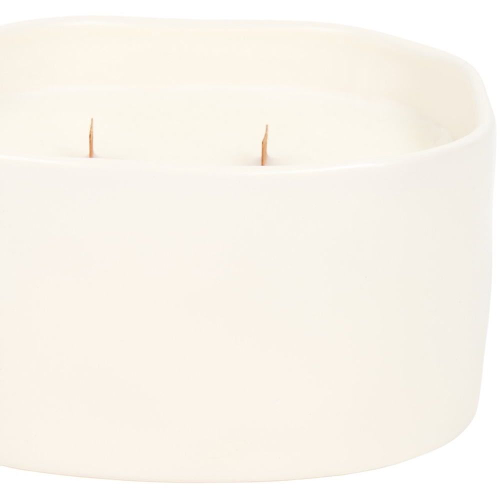 Dimpled Crackle Wick Candle Neutral Image 4