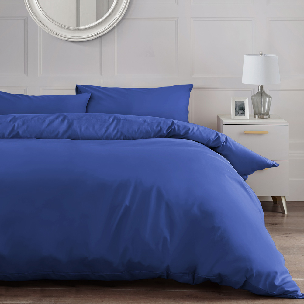 Velosso Single Blue Plain-Dyed Duvet Cover Set Image