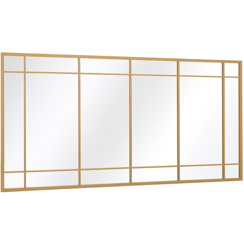 MirrorOutlet The Tabula Gold Metal Framed Window Wall Mirror 180 x 90cm Image 3
