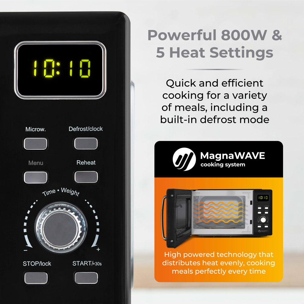 Tower T24041BLK Black 20L Digital Microwave Image 3