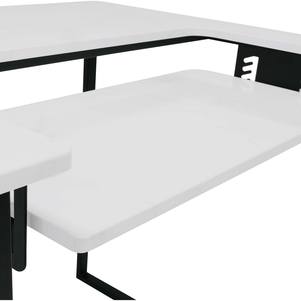 Sewing Online 13405 Charcoal Black and White Dart Sewing Machine Table with Foldable Top Image 4