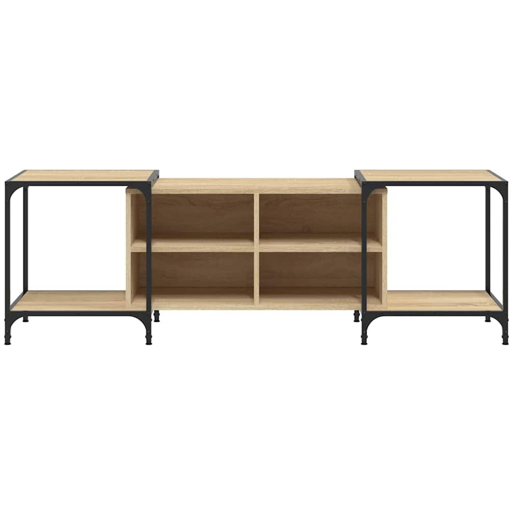 vidaXL 4 Shelf Sonoma Oak Industrial Style Adjustable TV Cabinet Image 4