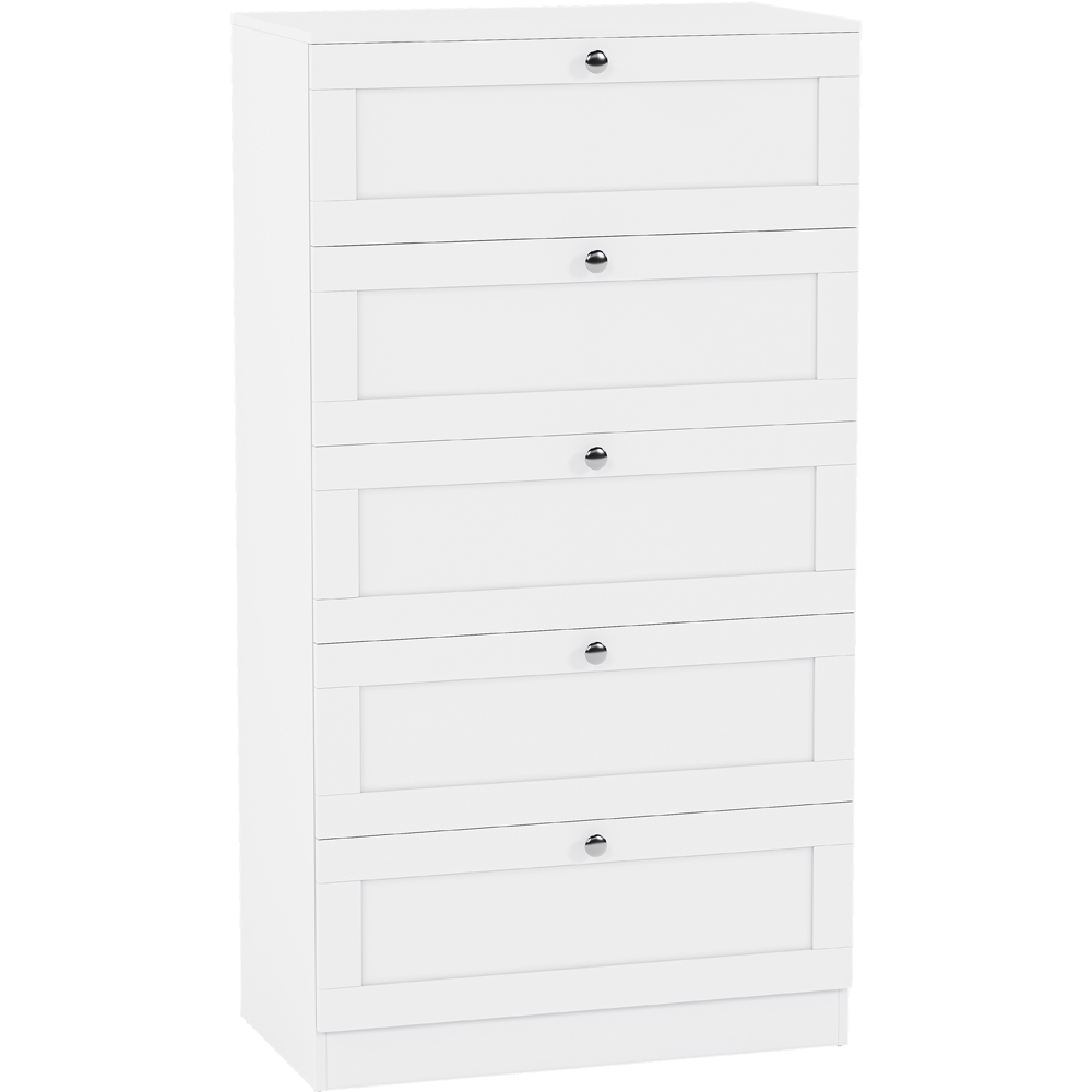 VIDA DESIGNS Altino 5 Drawer White Shaker-Style Chest of Drawers Image 2