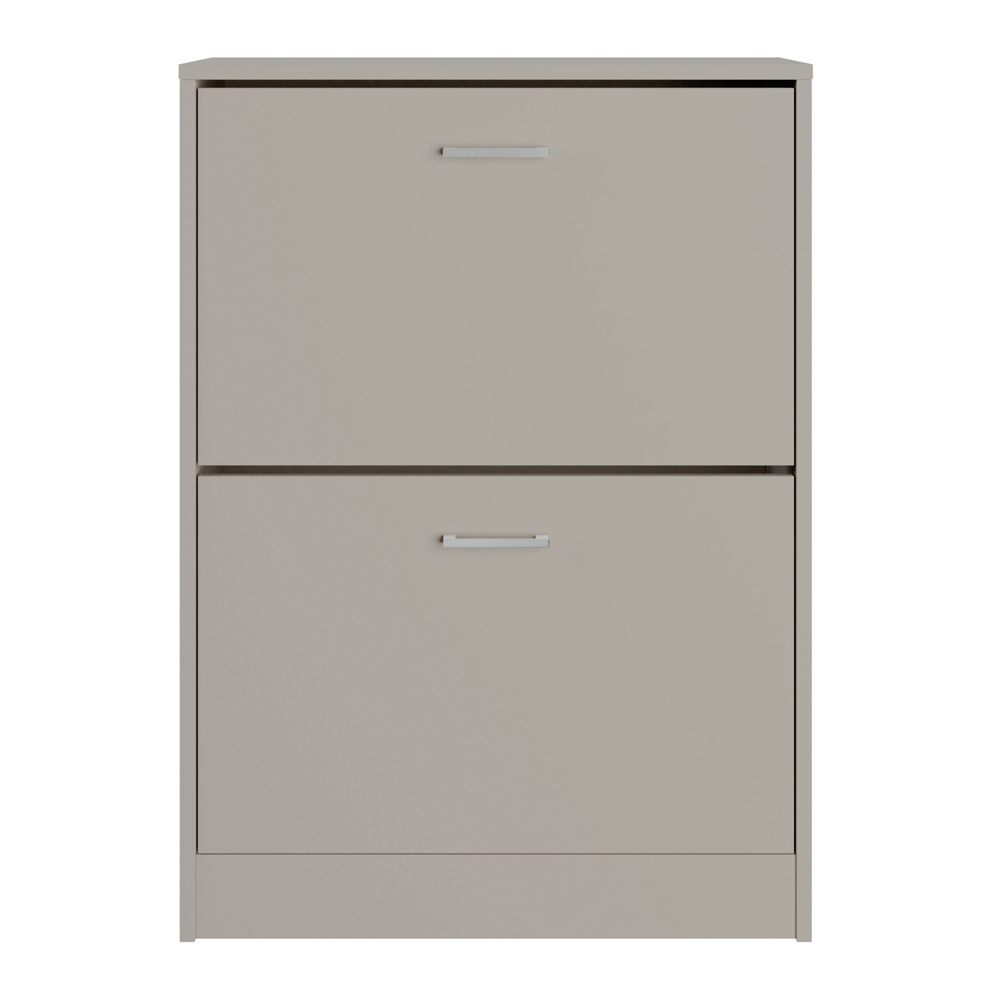 GFW Stirling 2 Tier Grey Shoe Cabinet Image 3