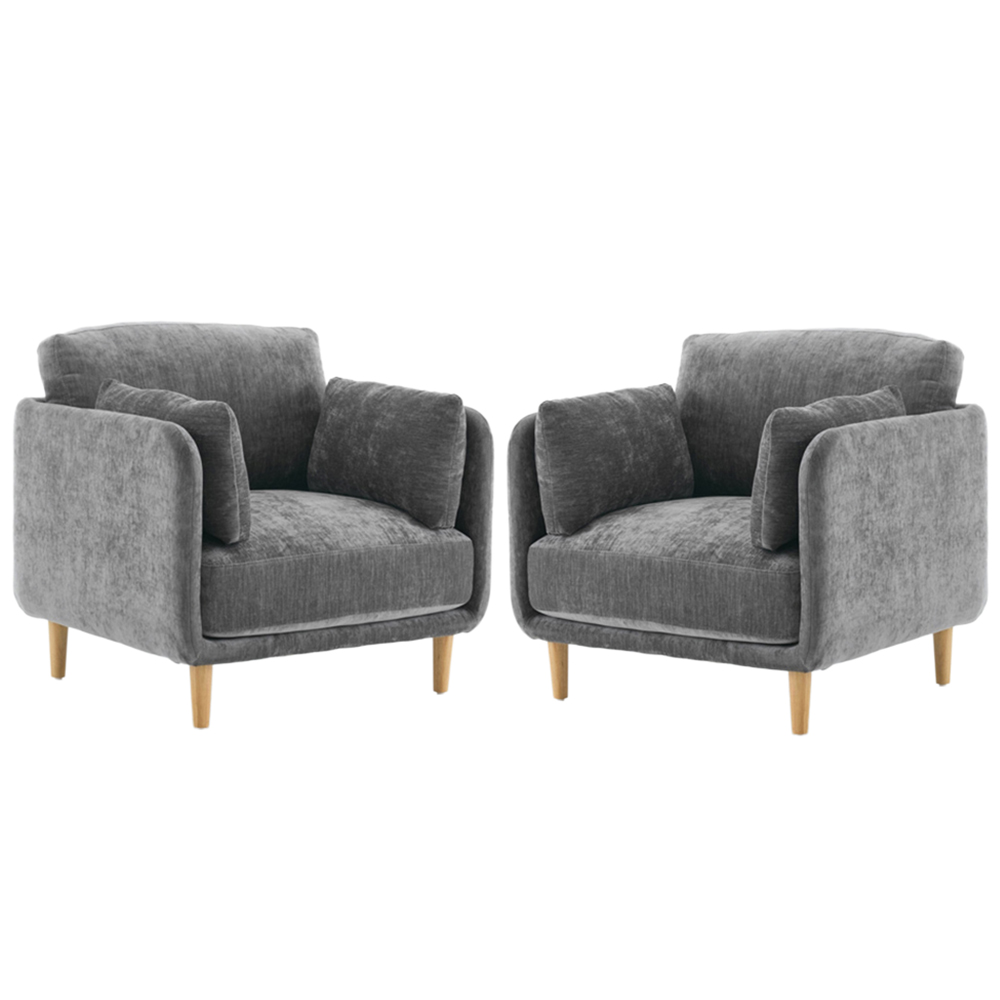 Furniture One 2 Seater Luxury Mid Century Sofa Set Image 2
