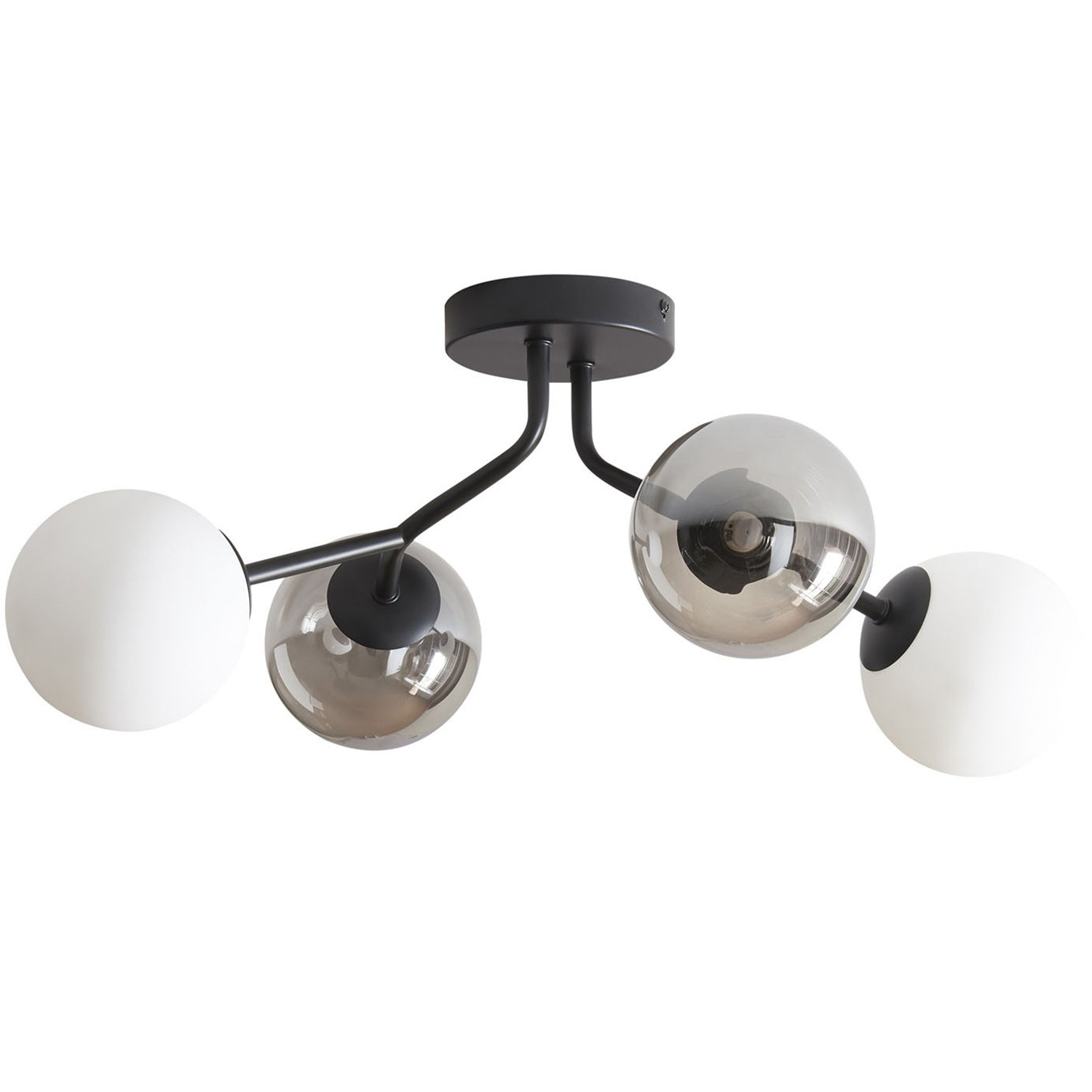 Black Madrid 4 Light Ceiling Fitting Image 1