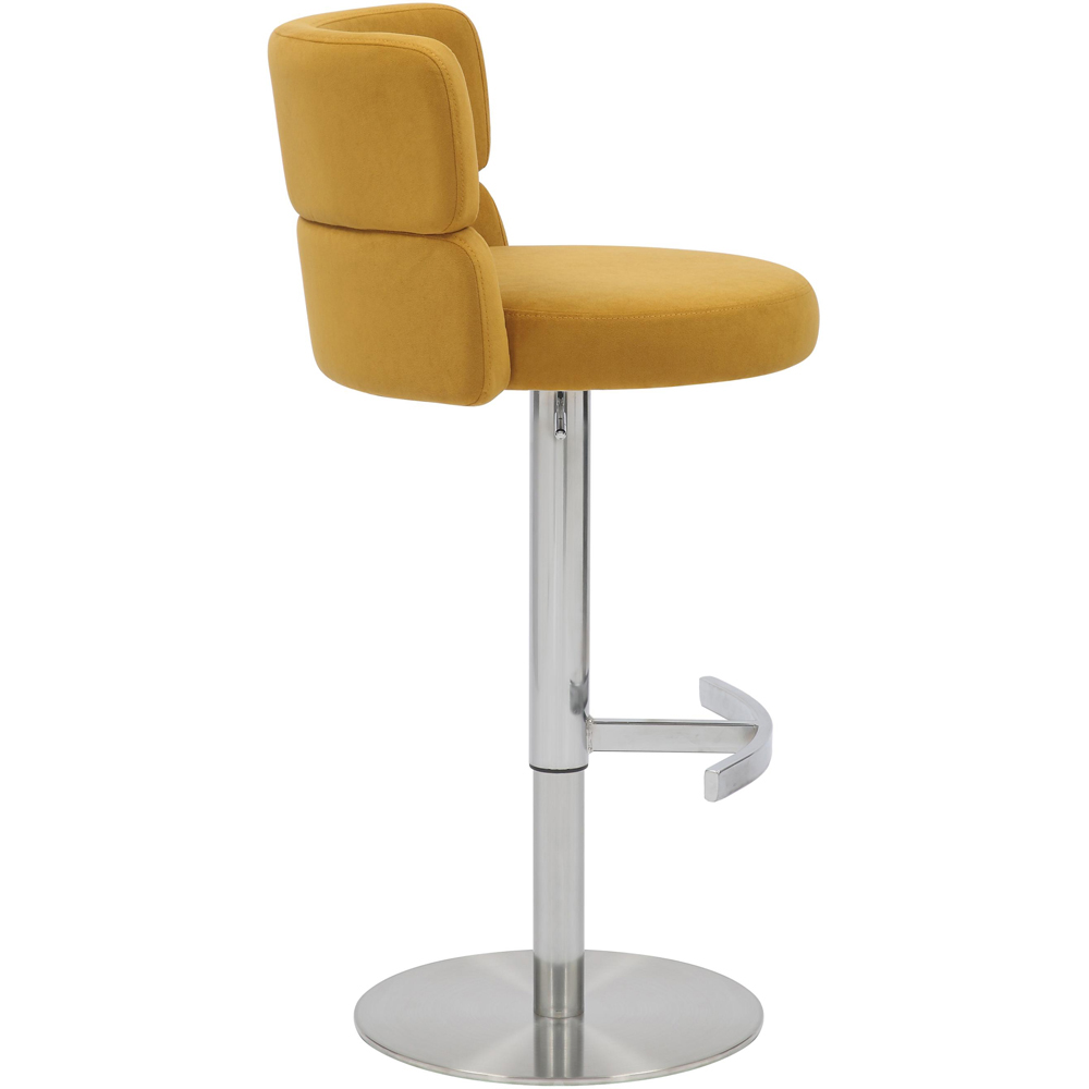 Portland Luna Mustard Adjustable Swivel Bar Stool Image 6