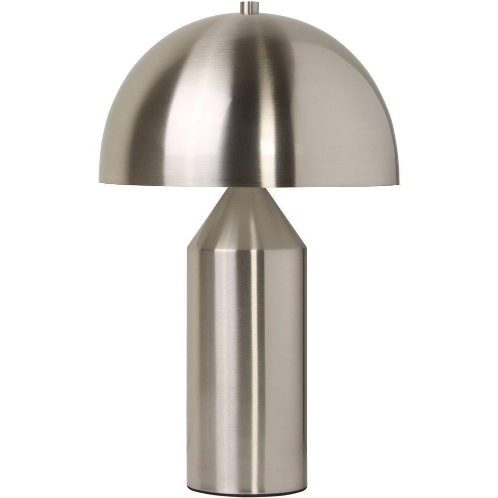 Lighting Collection Elias Silver Satin Dome Table Lamp Image 1