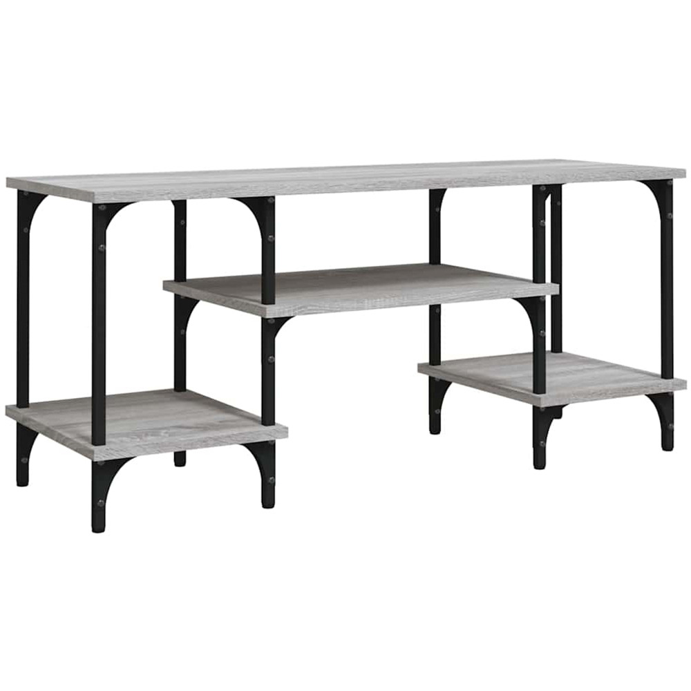 vidaXL 3 Shelf Grey Sonoma TV Cabinet Image 2