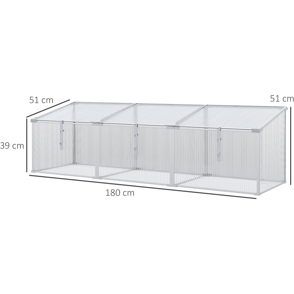 Outsunny White Polycarbonate 5.9 x 1.6ft Greenhouse Image 7