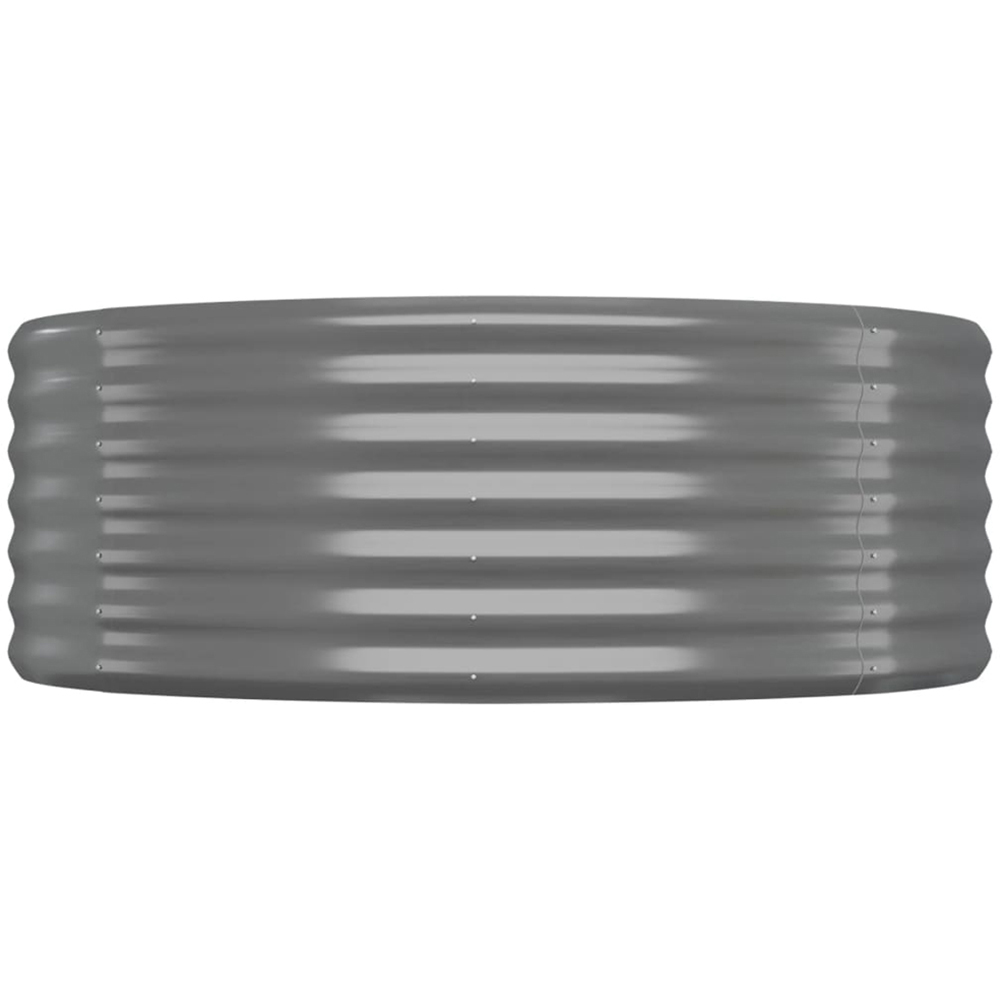 vidaXL Grey Galvanised Steel Raised Garden Bed 36 x 175 x 100cm Image 4