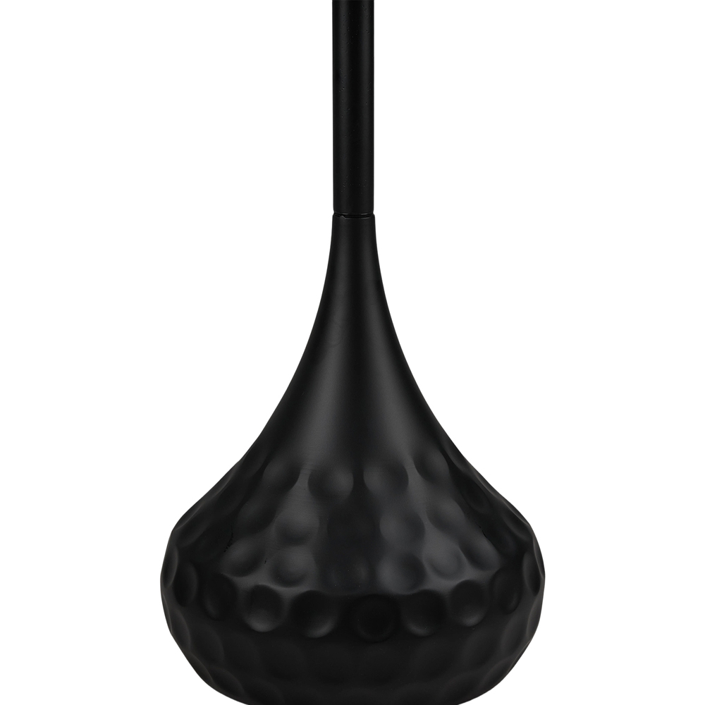Living and Home Black Round Dimpled Finish Teardrop Base Side Table Image 6