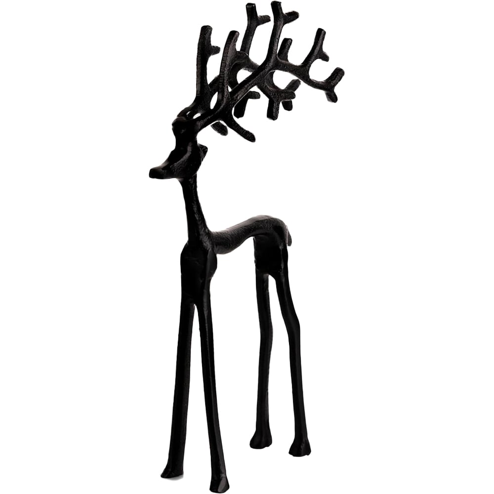 Marco Paul Black Reindeer Christmas Decoration Image 1