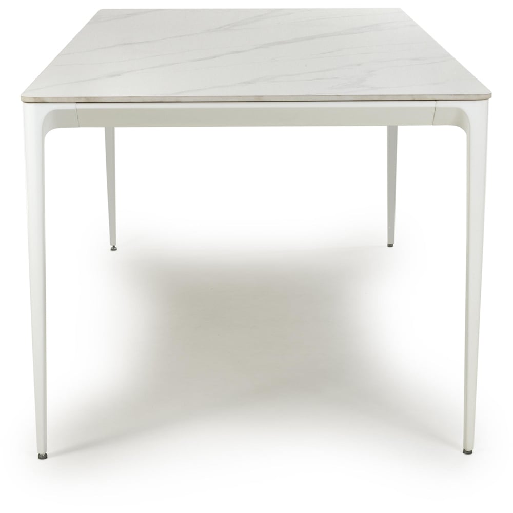 Shankar Montreal 6 Seater White Dining Table Image 4