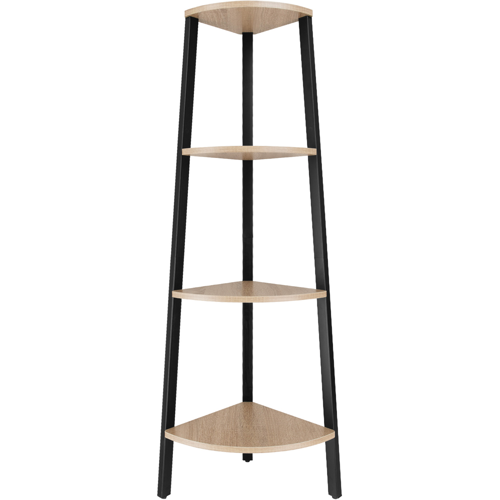 tectake Newbridge 4 Shelf Oak Sonoma Corner Shelving Unit Image 2