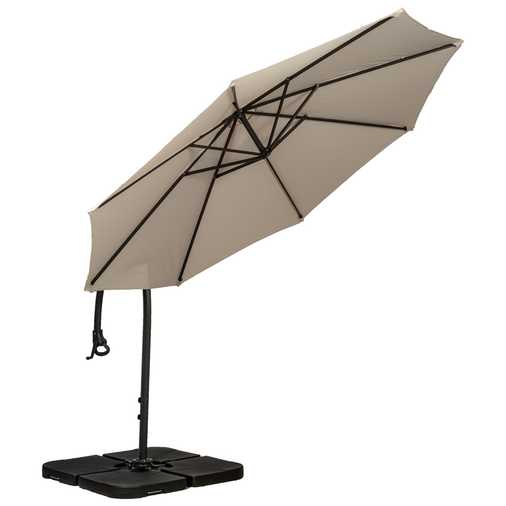 Royalcraft Ivory Deluxe Pedal Rotating Cantilever Overhanging Parasol 3m Image 5