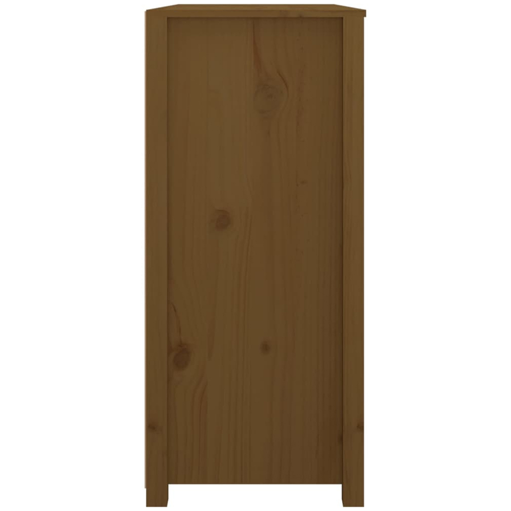 vidaXL 8 Drawer Honey Brown Solid Pine Wood Sideboard Image 5