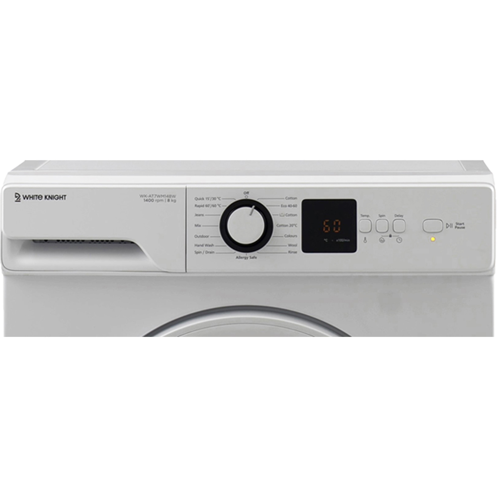 White Knight WK-AT7WM148W 8kg 1400 RPM White Washing Machine Image 5