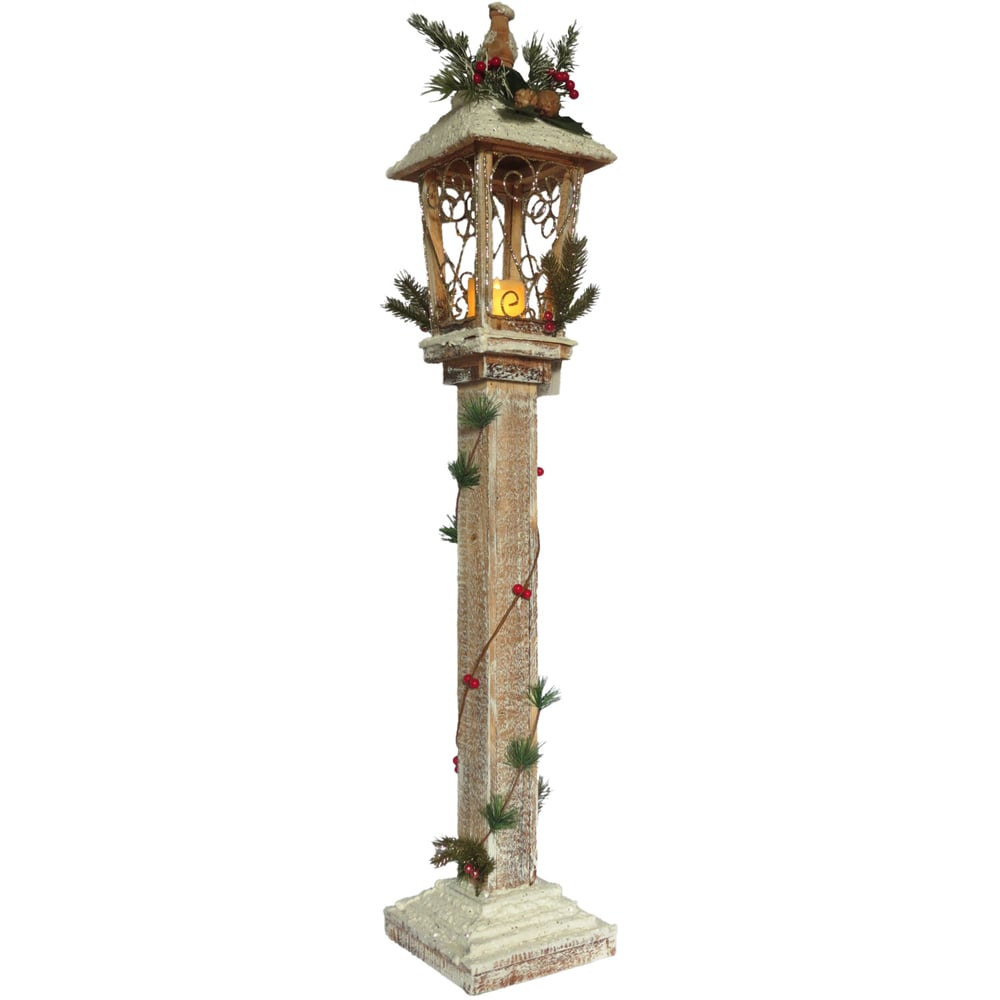 Flicker Candle Snowy Lantern - Multicolour Image 6
