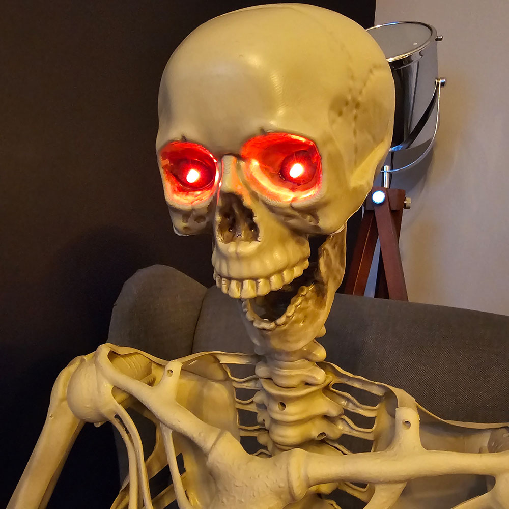 Samuel Alexander Halloween LED Skeleton Decoration with Movable Joints and LED Eyes 5ft 4 Pack Image 7