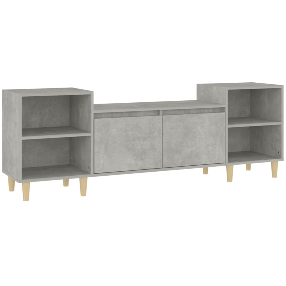 vidaXL 2 Door 4 Shelf Concrete Grey TV Cabinet Image 2