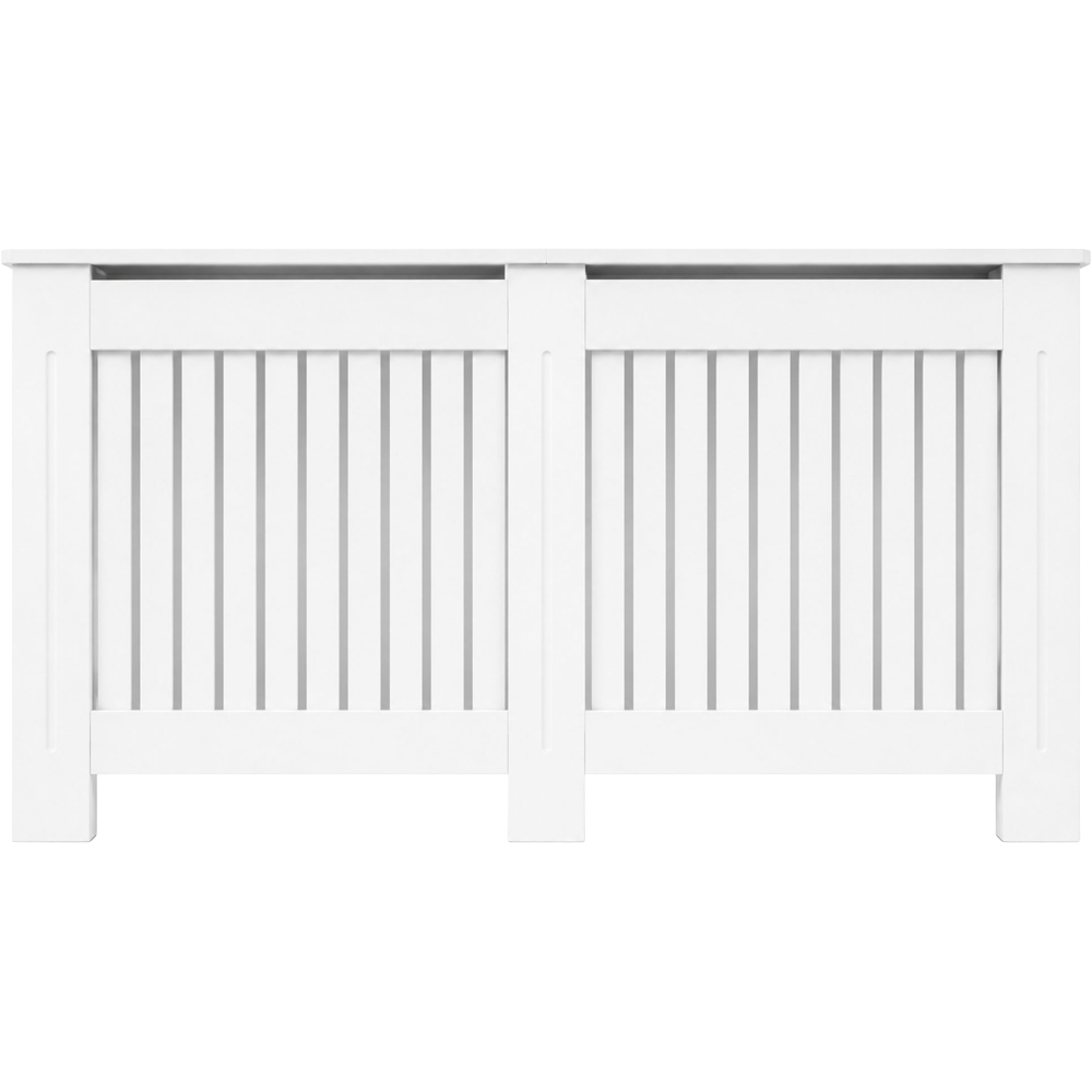 Caecus White Vertical Slat Radiator Cover 815 x 1720 x 190mm Image