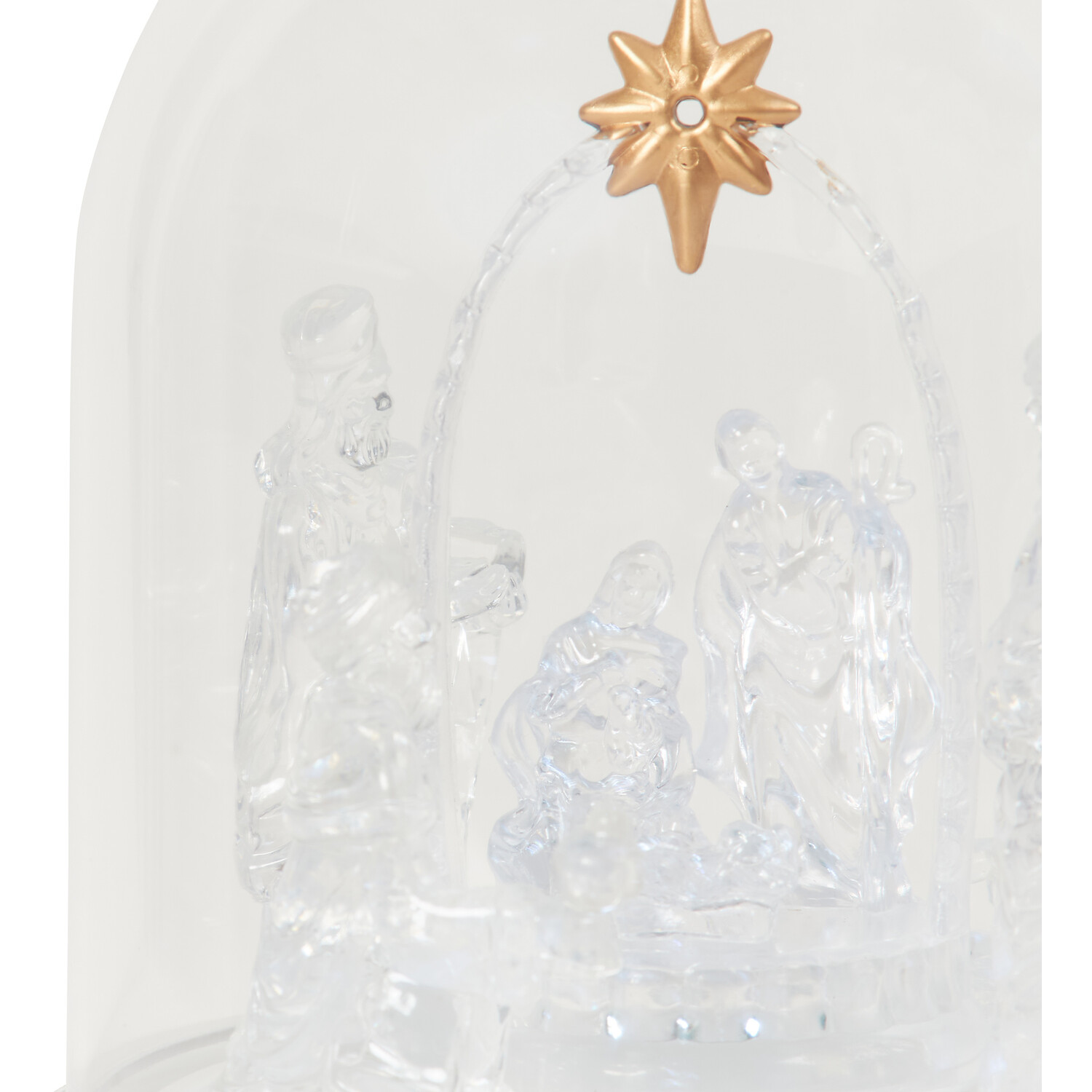 Musical Spinning LED Nativity Scene - White Image 5