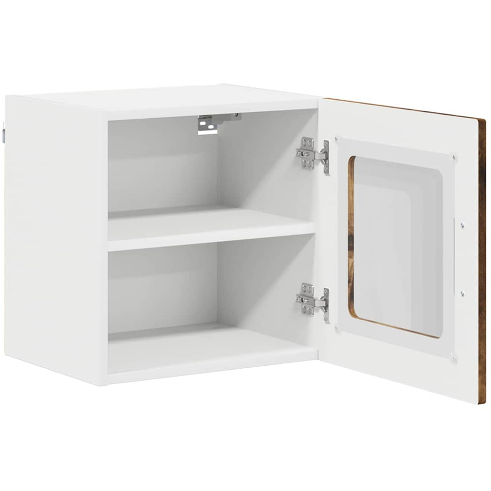 vidaXL Kalmar Single Glass Door Smoked Oak Wall Mounted Kitchen Cabinet Image 5