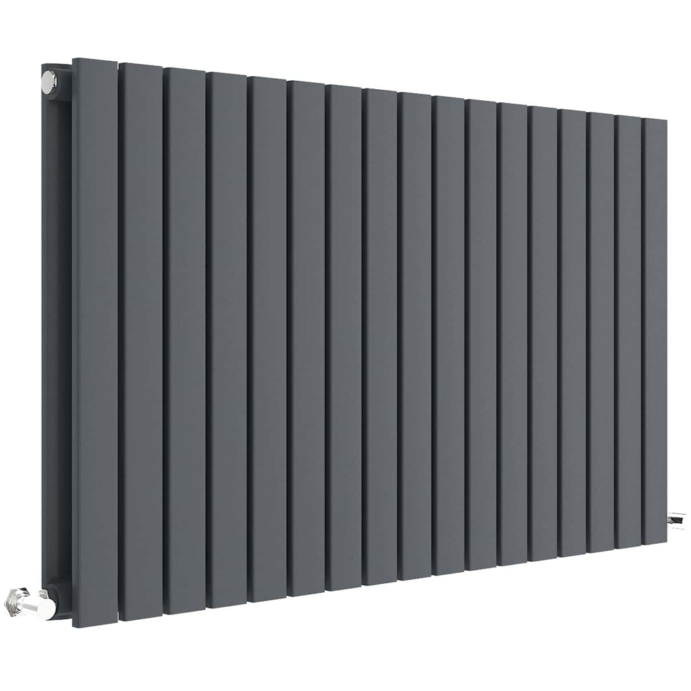 nuie Sloane Horizontal Anthracite Double Panel Radiator 600 x 992mm Image 1