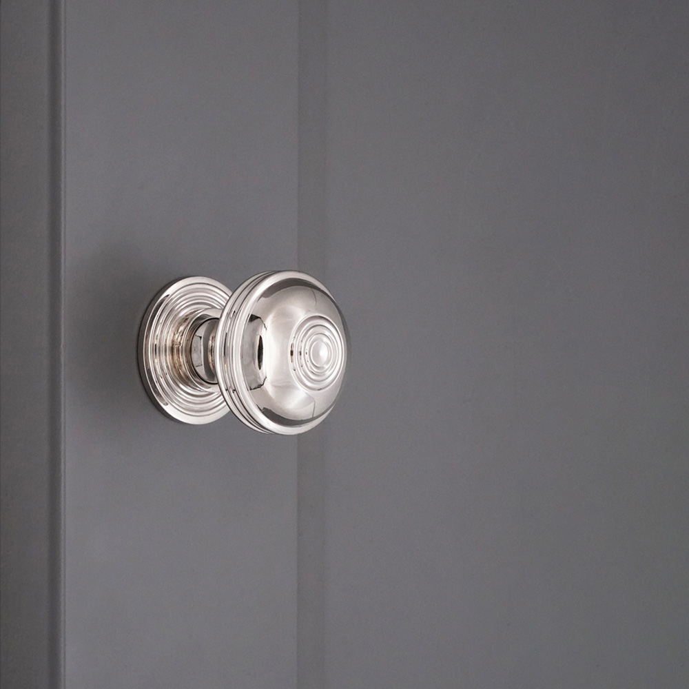Spira Brass Preston Polished Nickel Small 32mm Cupboard Knob Image 2