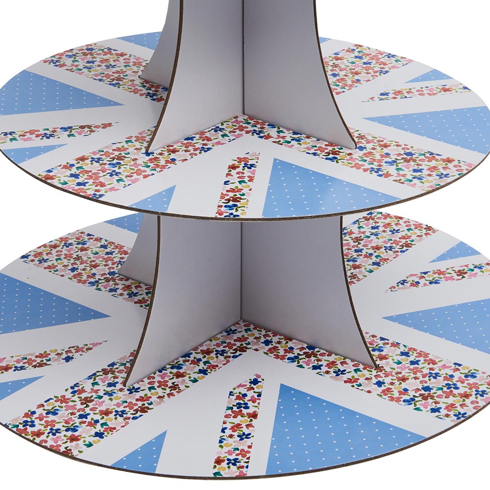 Wilko Jubilee 3 Card Tier Cake Stand 31cm Multi Colour Wilko