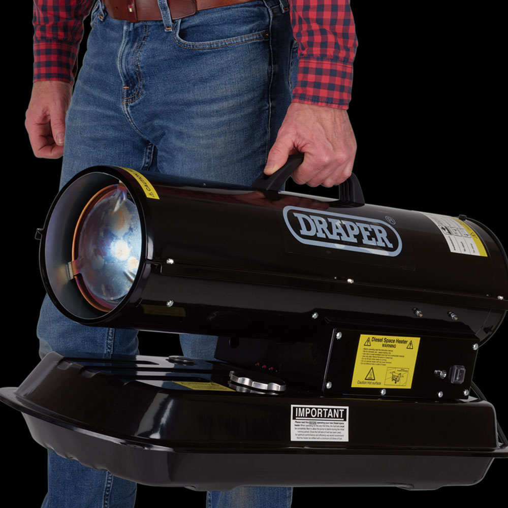 Draper Black Diesel and Kerosene Heater 15000W Image 2