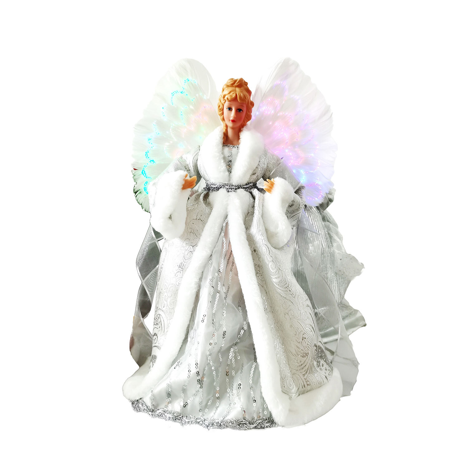 Platinum Eternity LED Standing Angel with Wings Christmas Decoration Image 2