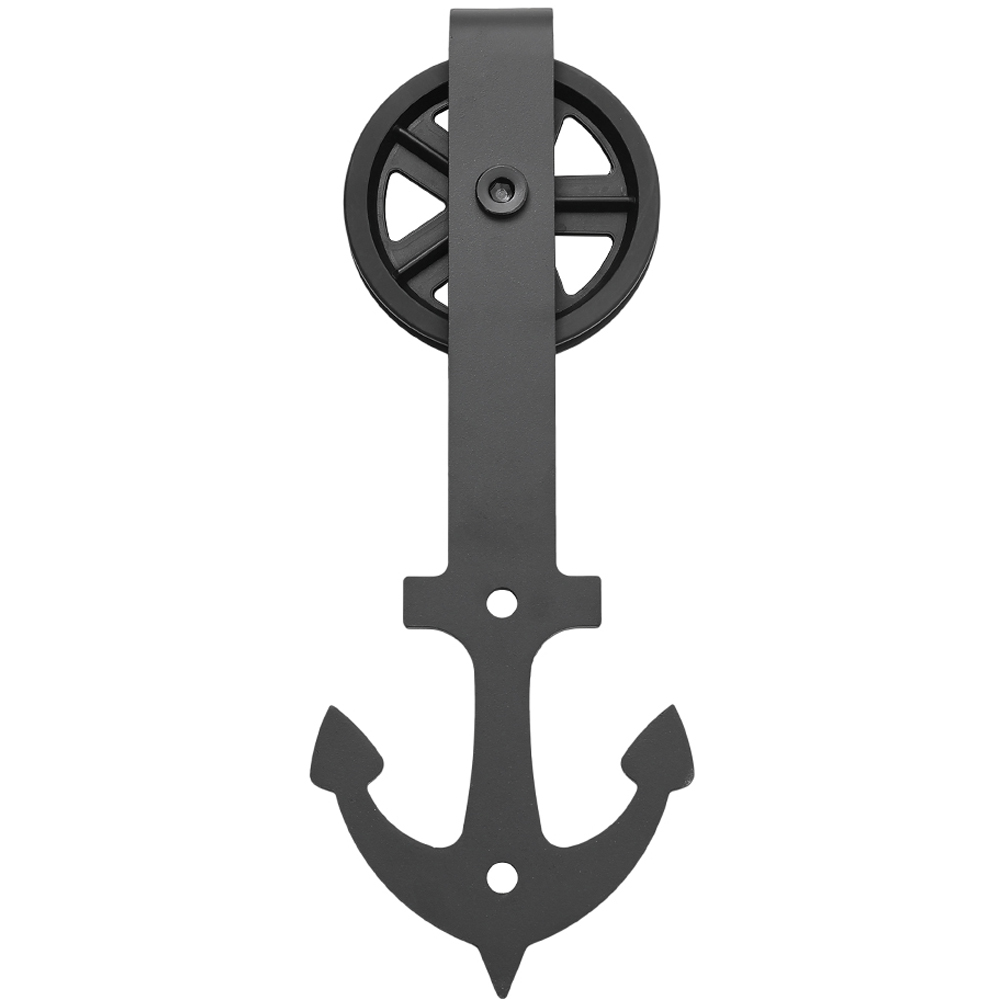 Living and Home Rustic Anchor Shaped Barn Door Hardware Kit 1.83m Image 4