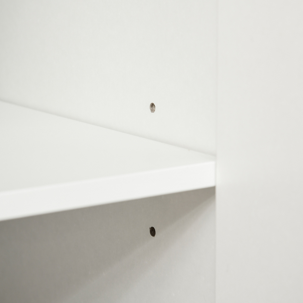 Portland 2 Door White High Gloss Wooden Sideboard Image 3
