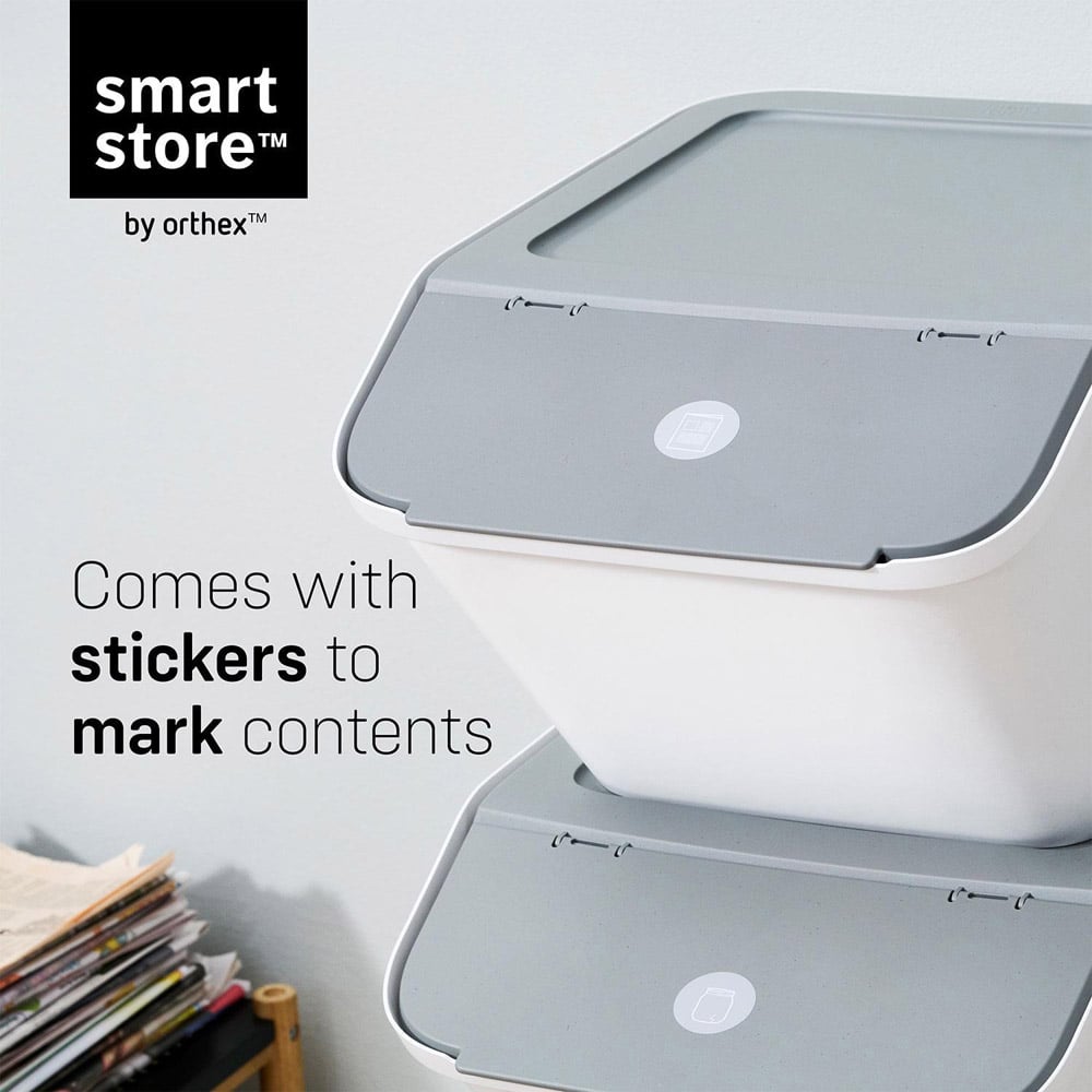 SmartStore Collect Stack-It Recycling Bin with Lid 3 Pack Image 5