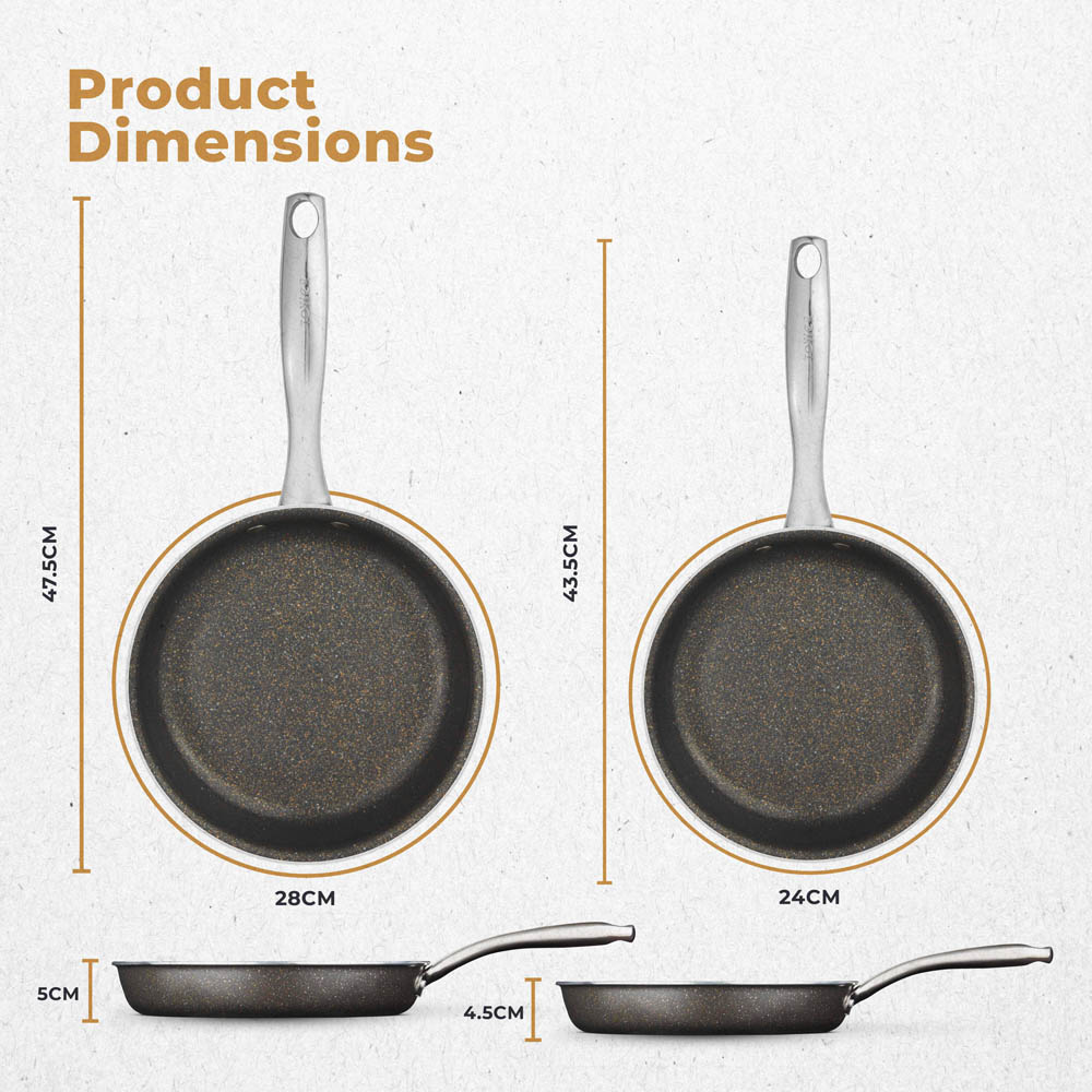 Tower 2 Piece Forged Aluminium Non-Stick Frying Pan Set Image 9