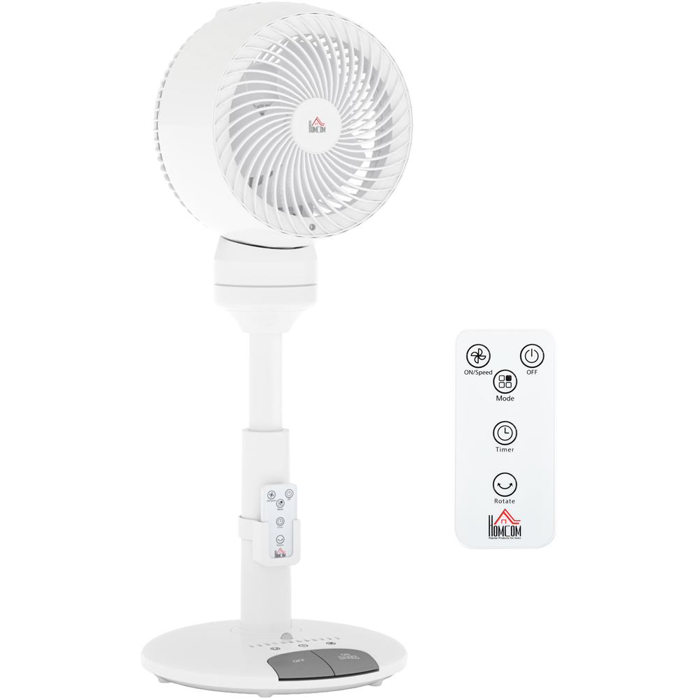 HOMCOM White Adjustable Air Circulator Fan 9 inch Image 3