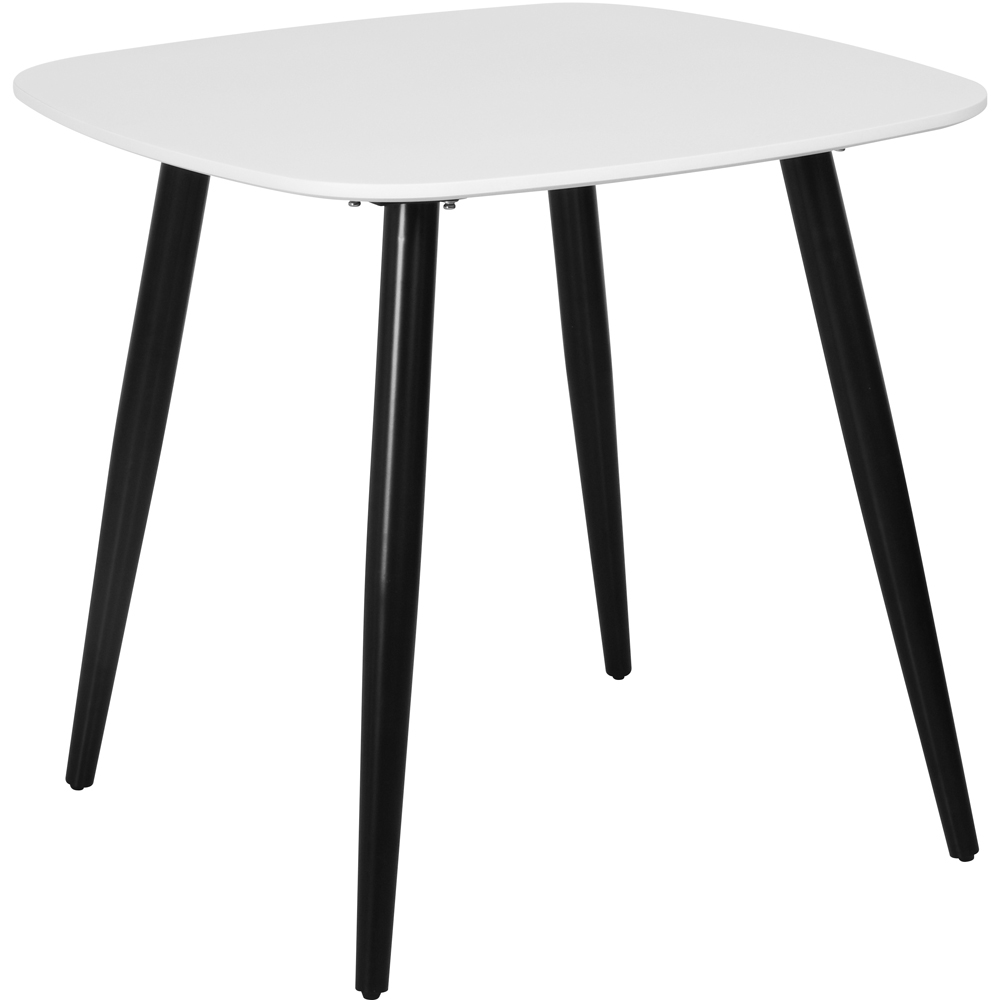 Core Products Aspen 2 Seater Square Dining Set White and Light Grey Image 2