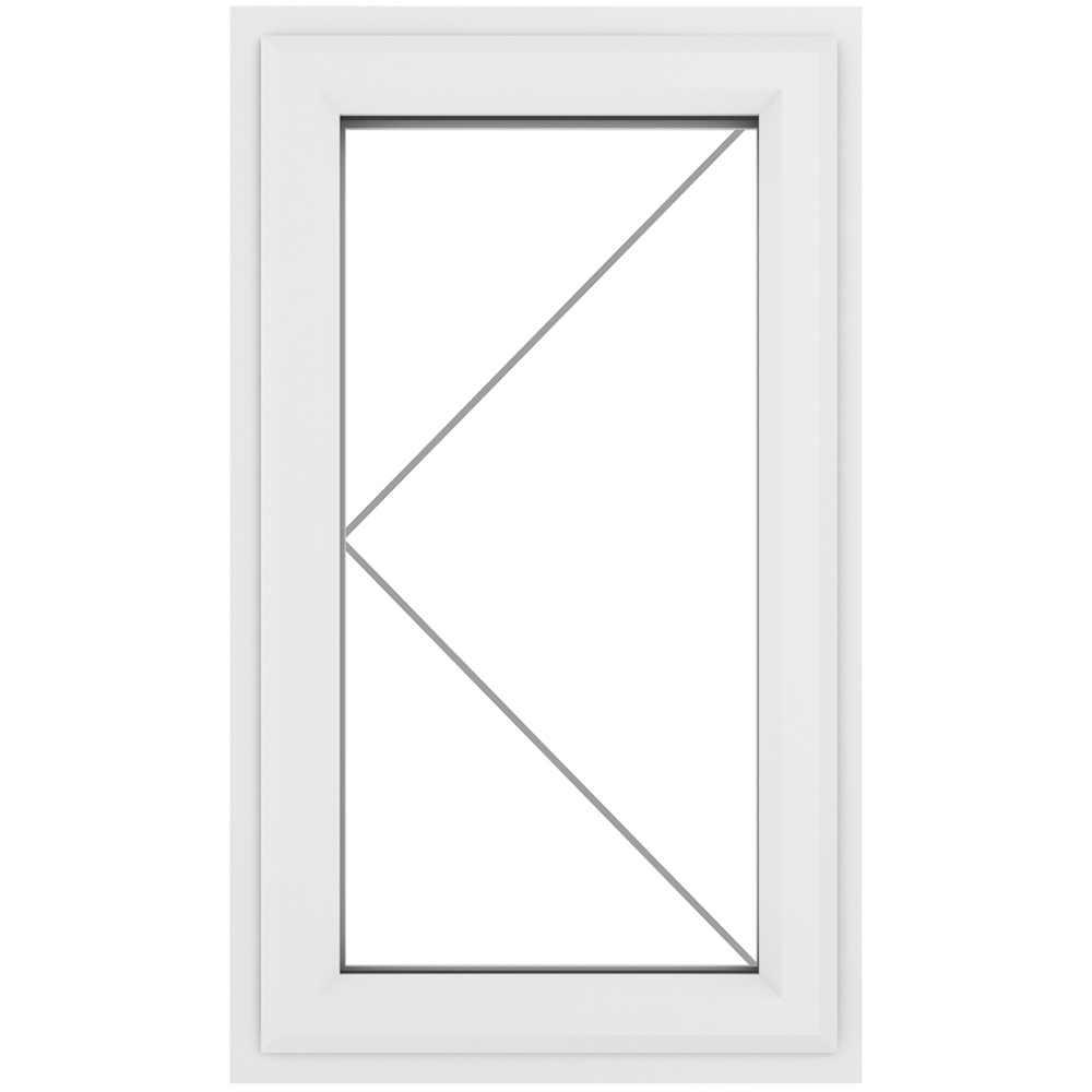 Crystal uPVC Triple Glazed Window Left Hand Side Hung White Clear Glass 610x965mm Image 2