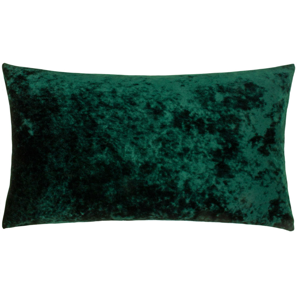Paoletti Verona Emerald Crushed Velvet Cushion Image 1
