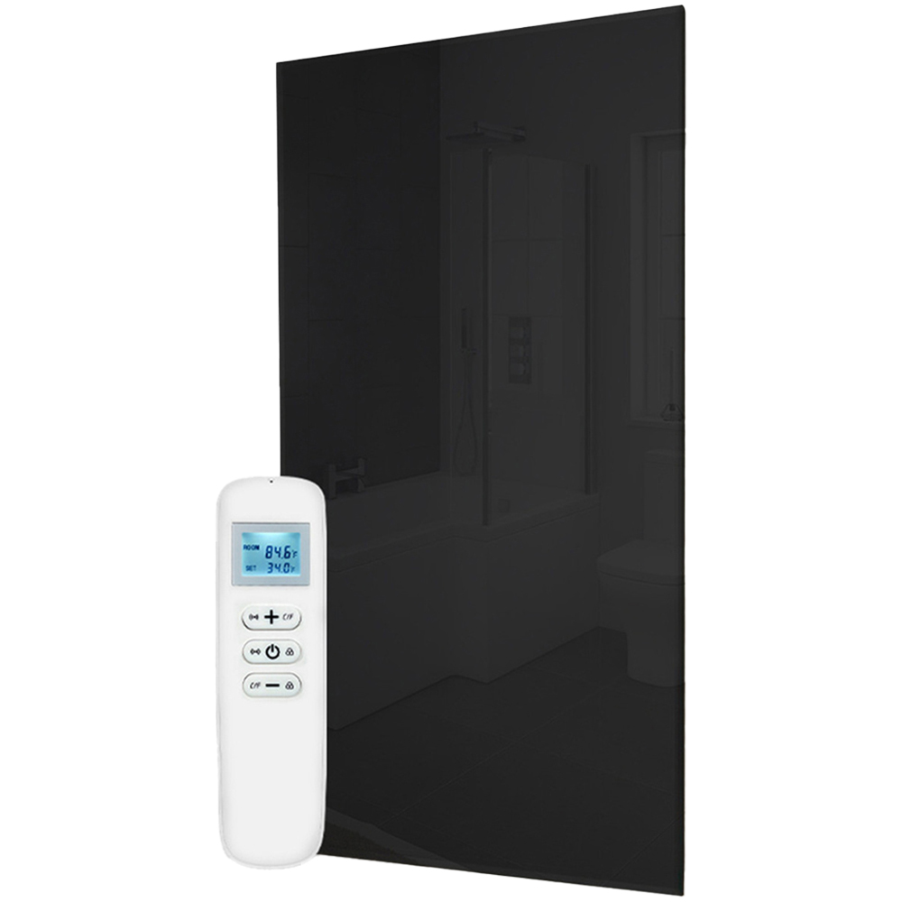 Mirrorstone Black Quartz Glass WiFi Infrared Heating Panel 700W Image 1