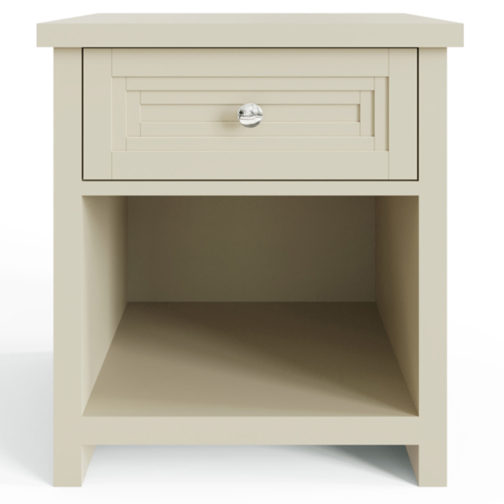 GFW Oakley Single Drawer Single Shelf Stone Lamp Table Image 3