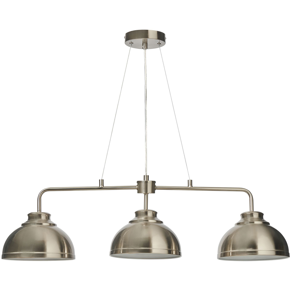 Inlight Brooke 3 Light Dome Diner Chrome Pendant Light Image 1