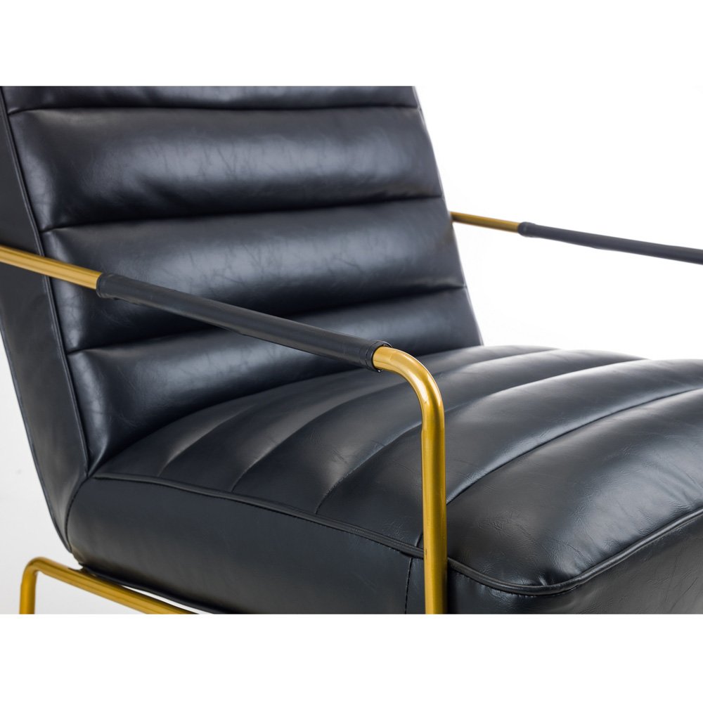 Julian Bowen Giorgio Black Leather Chair Image 3