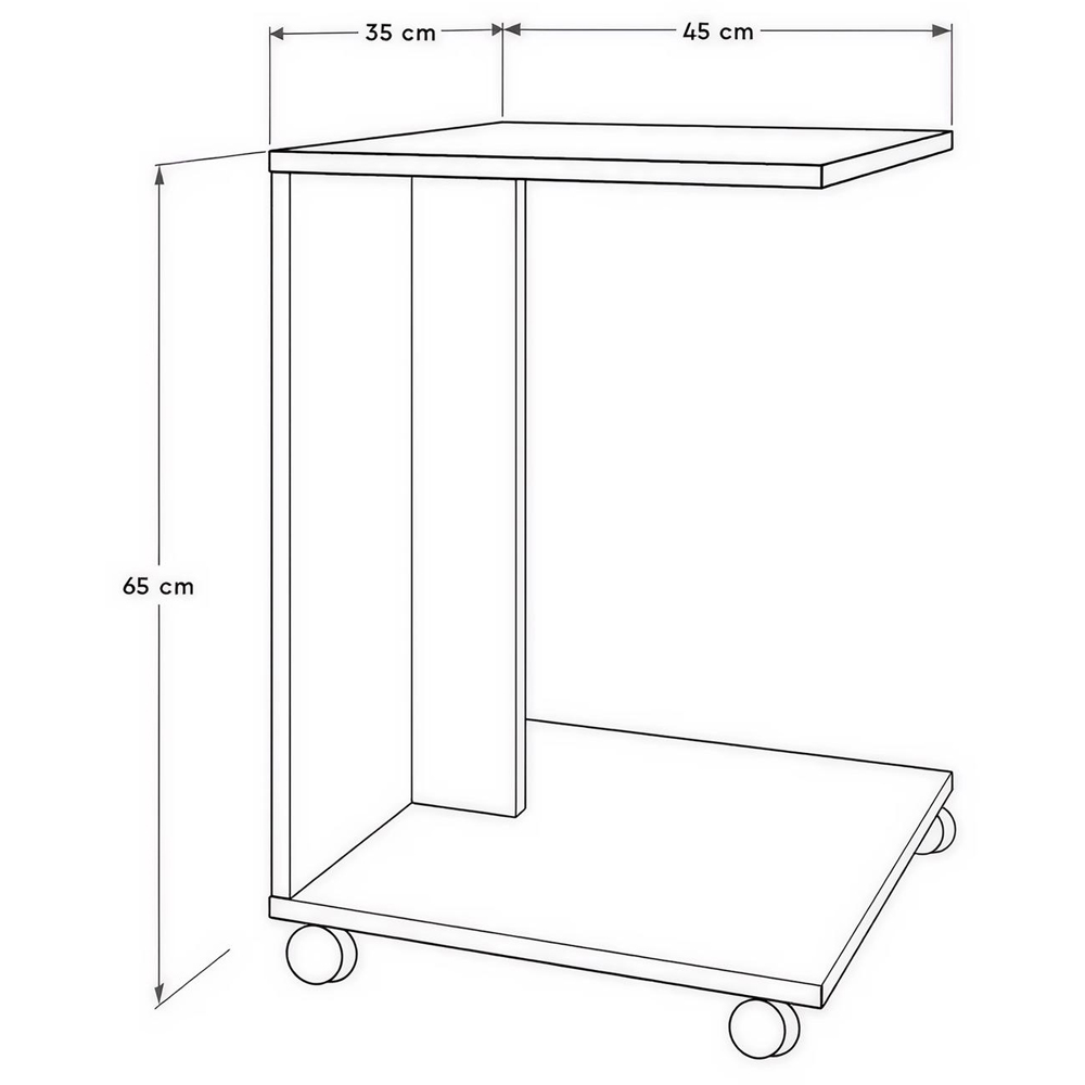 FWStyle Large Oak Effect Mobile Sofa Laptop Table Image 6