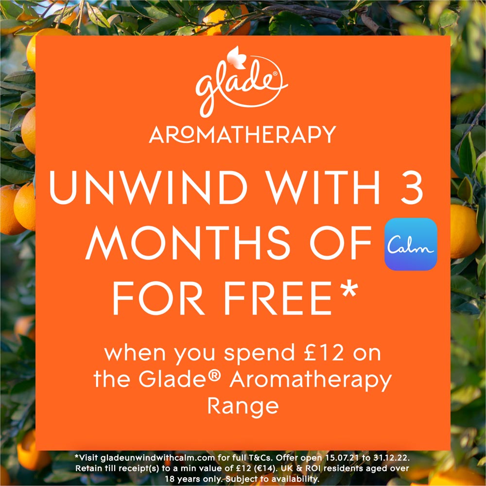 Glade Pure Happiness Aromatherapy Cool Mist Diffuser Refill 17.4ml Wilko